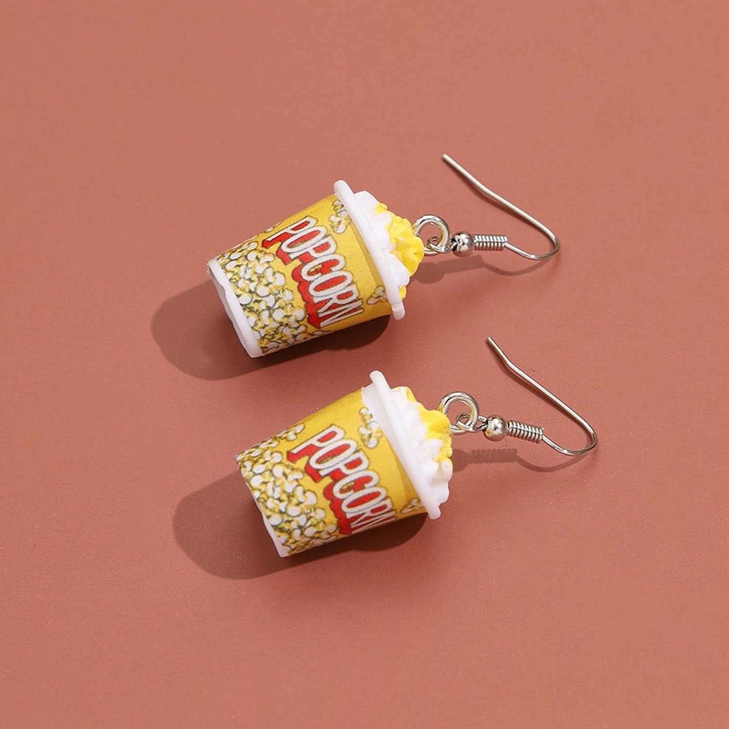 Resin Drop Handmade Eardrop Cute Funny Emulational Charm Food Cartoon Snacks Popcorn Earring Strawberry Fruits - Image 4