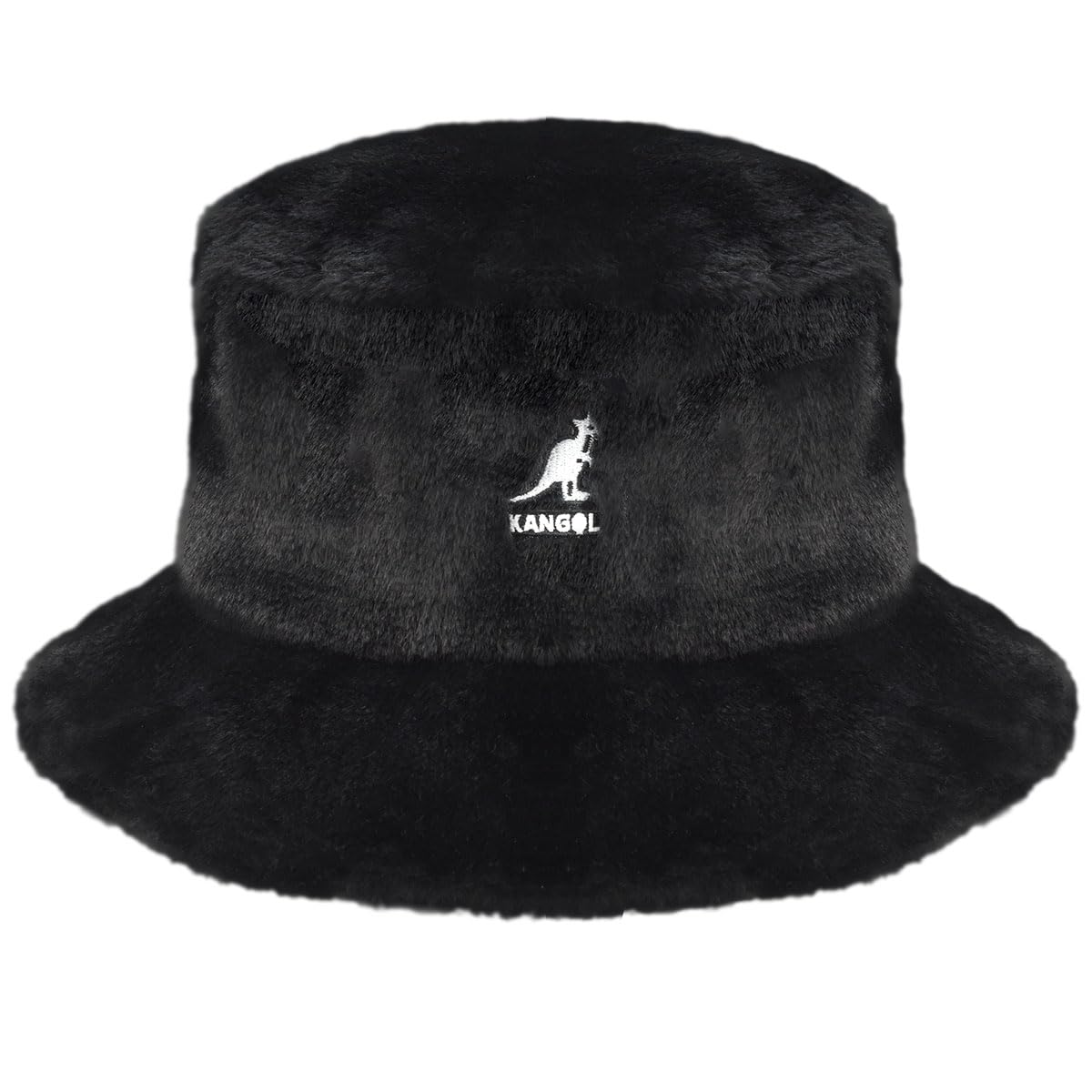 Kangol Faux Fur Bucket - Solid Black/M Solid Black, Medium