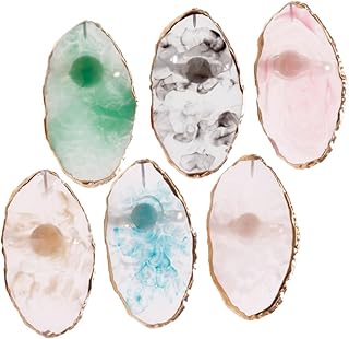 ADOCARN Paleta De Anel De 6 Peças Bandeja De Ferramentas Anel De Cristal Paleta De Mistura Placa De Mistura De Unhas De Gel Esmalte De Gel Bandeja De Mistura Placa De Pintura De