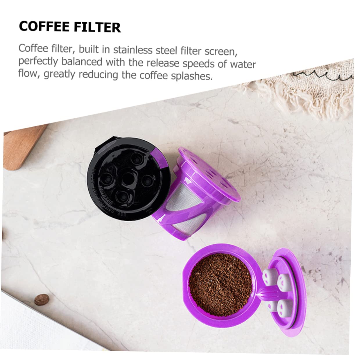 Ciieeo 5 Juegos Cápsula De Café De Café Reutilizables De Café Recargables Taza De Café Cafetera Expreso Colador De Maquina De Cafe Filtro De Té Recargable 2 Piezas * 5