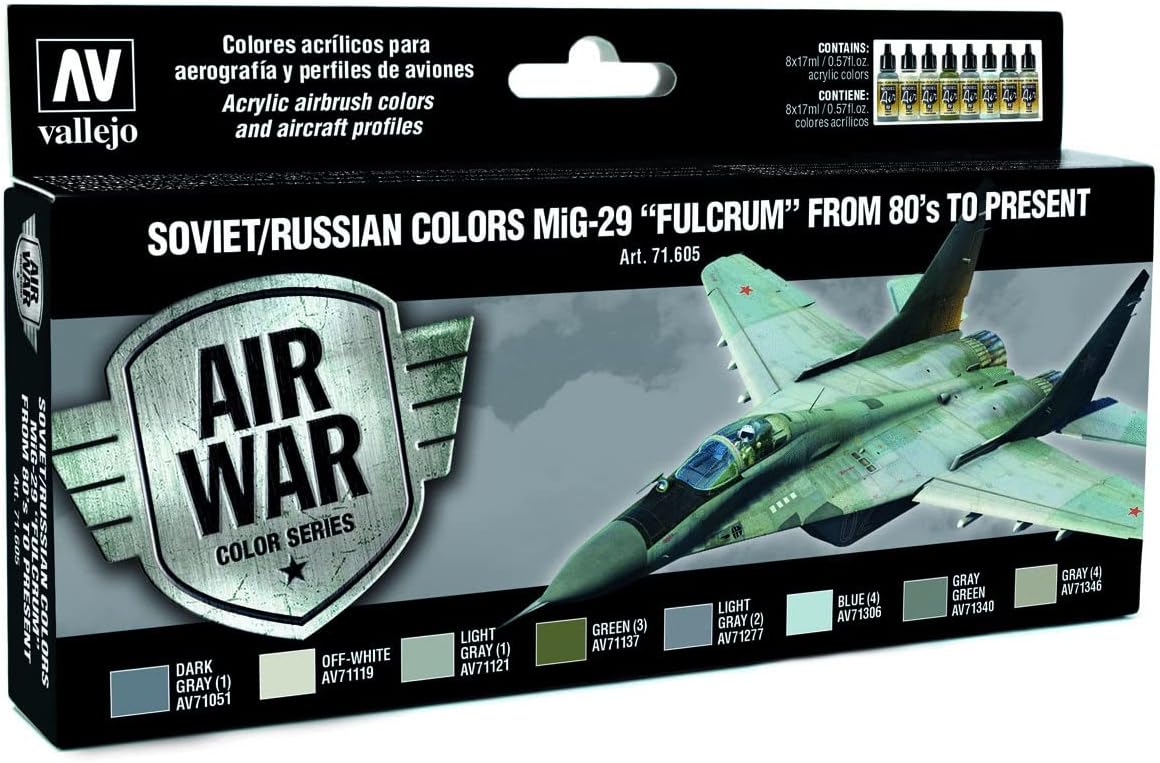 Vallejo - Air War Color Series Soviet/Russian Colors MiG-29 Fulcrum from 80's to Present - VJ71605