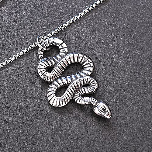 Jude Jewelers Retro Vintage Stainless Steel Snake Style Statement Cocktail Party Pendant Necklace3