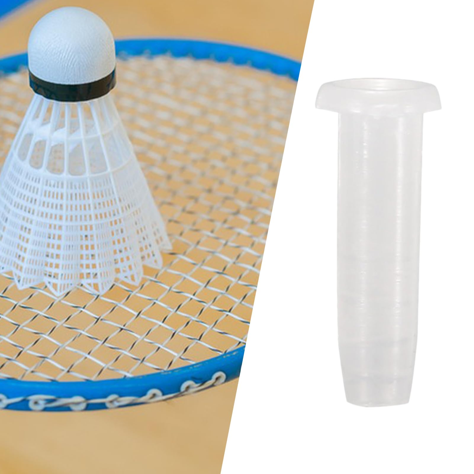 Protector de Cuerdas para Raquetas - 100 Piezas De Ojillos Protector Tubulares para Raqueta,Repuestos Nylon Transparentes, Herramientas Encordado Adultos
