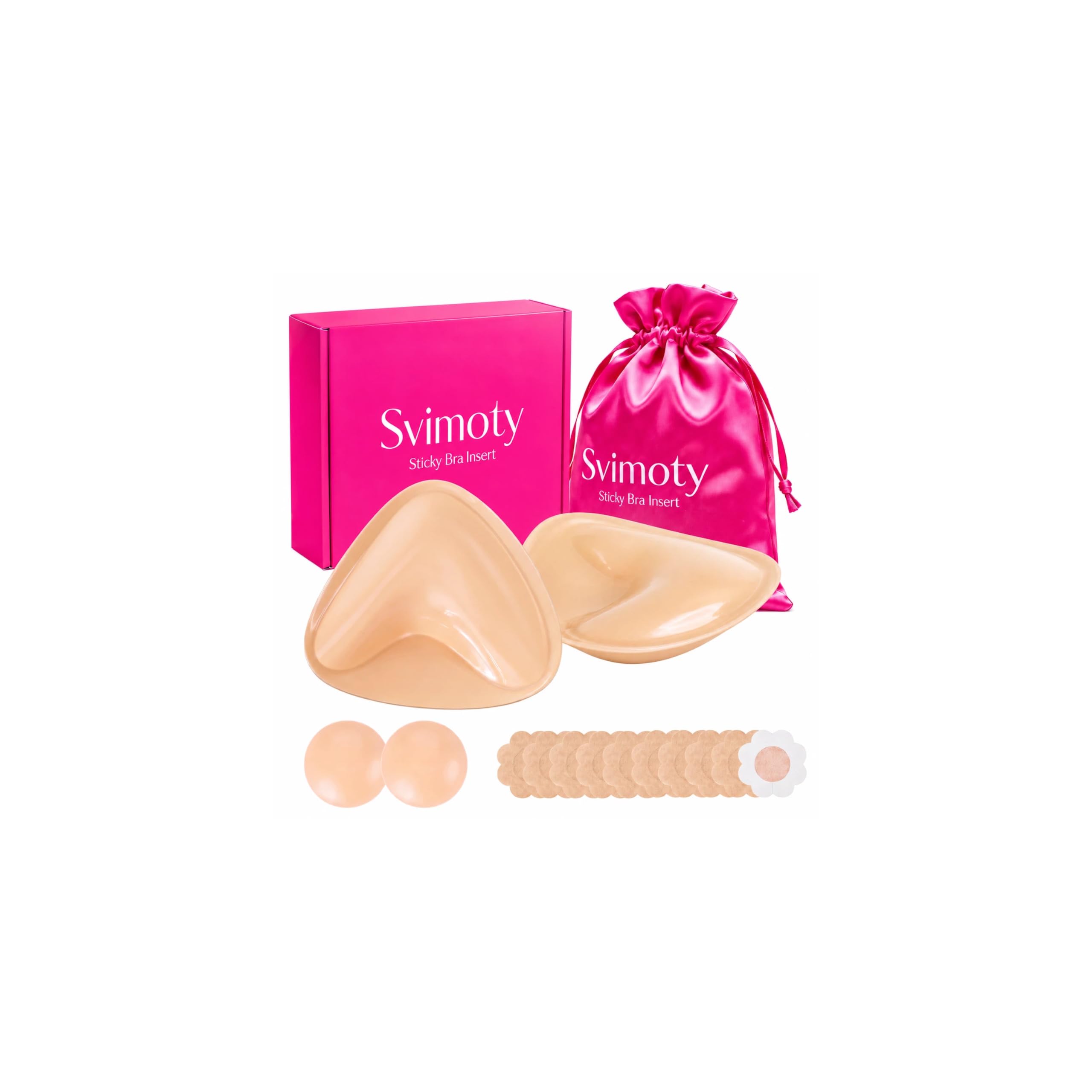 Double Sided Sticky Bra Inserts,Push Up Adhesive Breast Enhancers Pads for Strapless Backless & Bikini Swimsuits