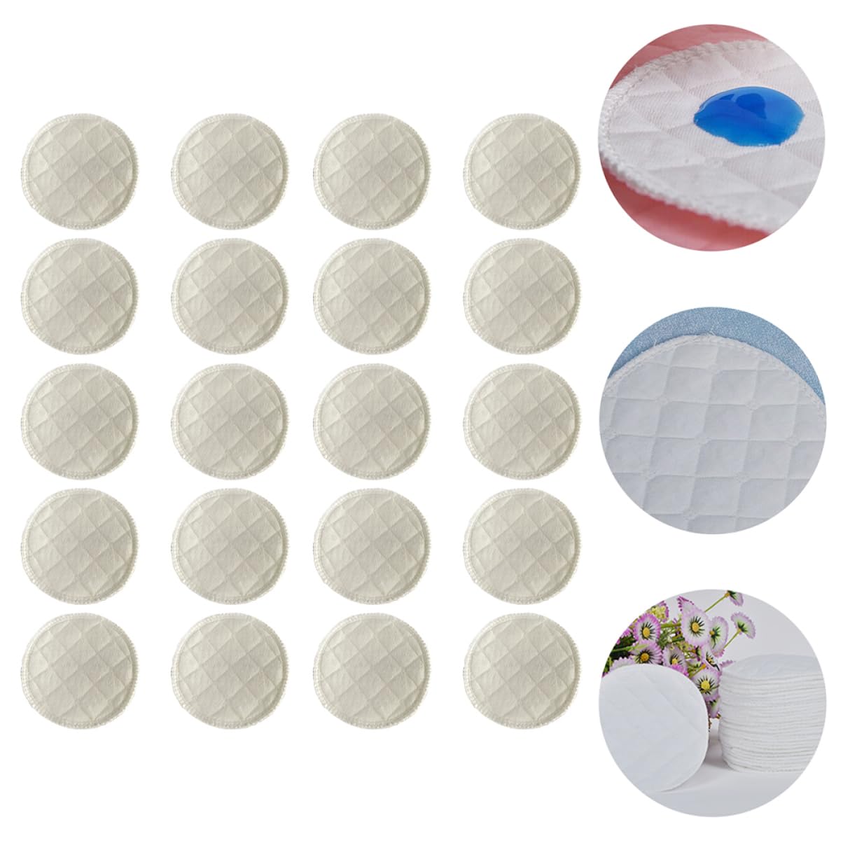 60pcs Washable Reusable Nursing Pads Mom Breast Pads Leak Comfortable for Women Nursing for Women