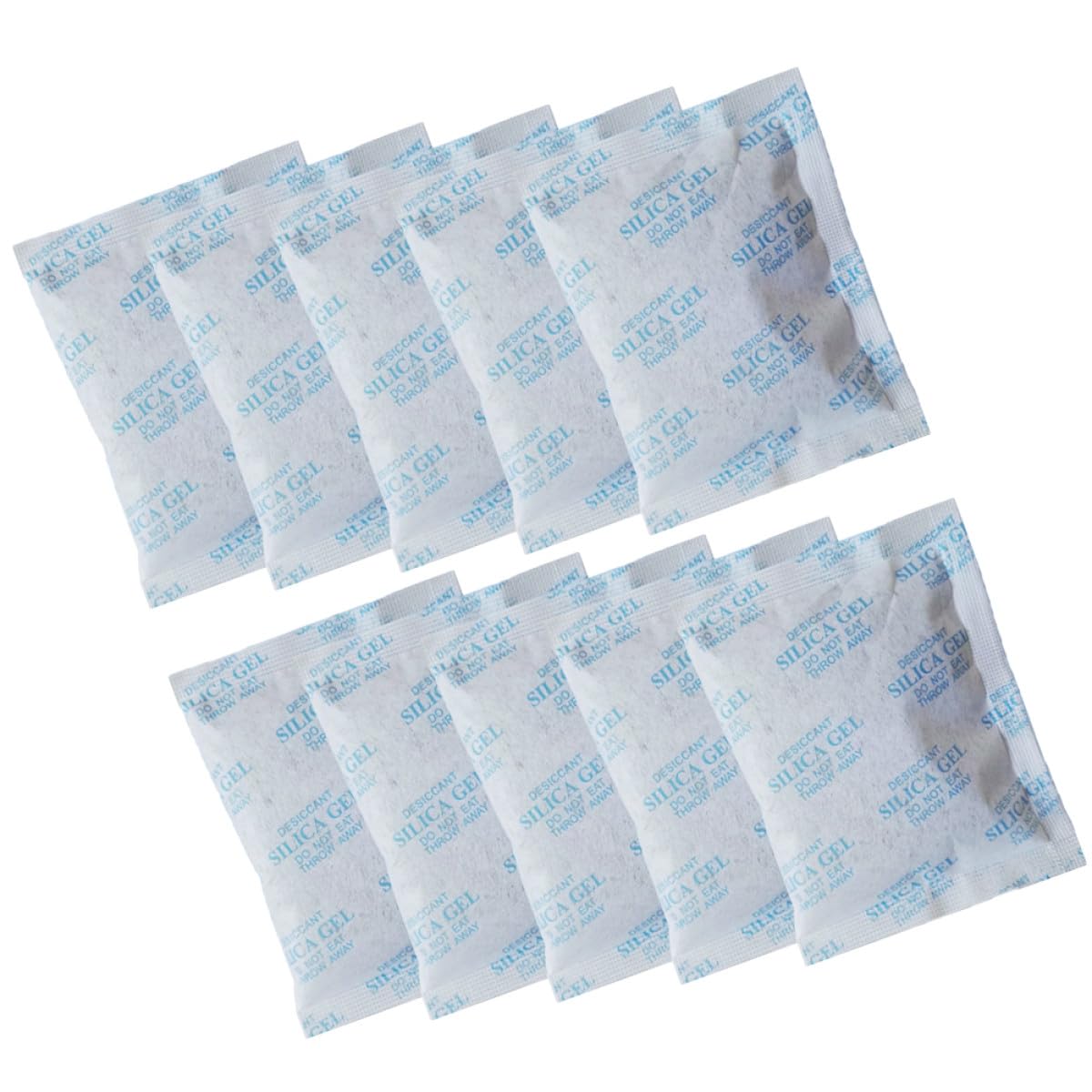 Wiederaufladbare Trockenbeutel 50 Stück 50g aus Vliesstoff | Mineralbasis, Blau, für Schublade und Kleiderschrank, zur Feuchtigkeits und Rostminderung