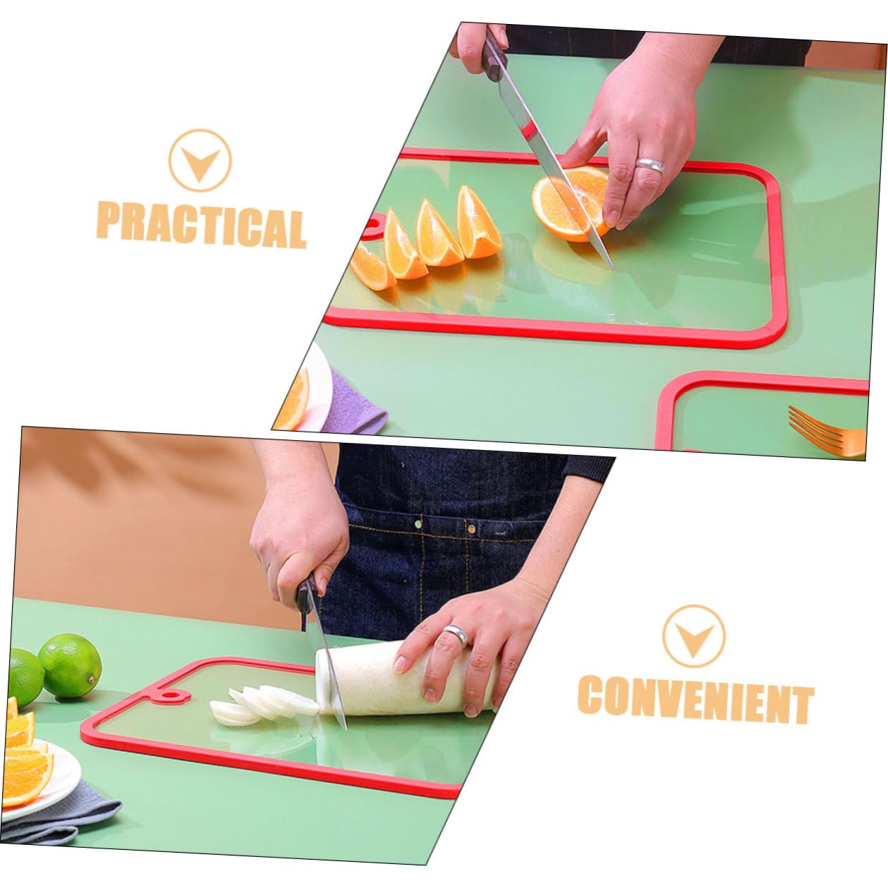 DOITOOL Tabla de Corte de Vidrio Templado Pequeña para Cocina Superficie Lisa y Resistente Práctica para Cortar Frutas y Verduras Diseño Rectangular Pulido Tablero Multifuncional Seguro