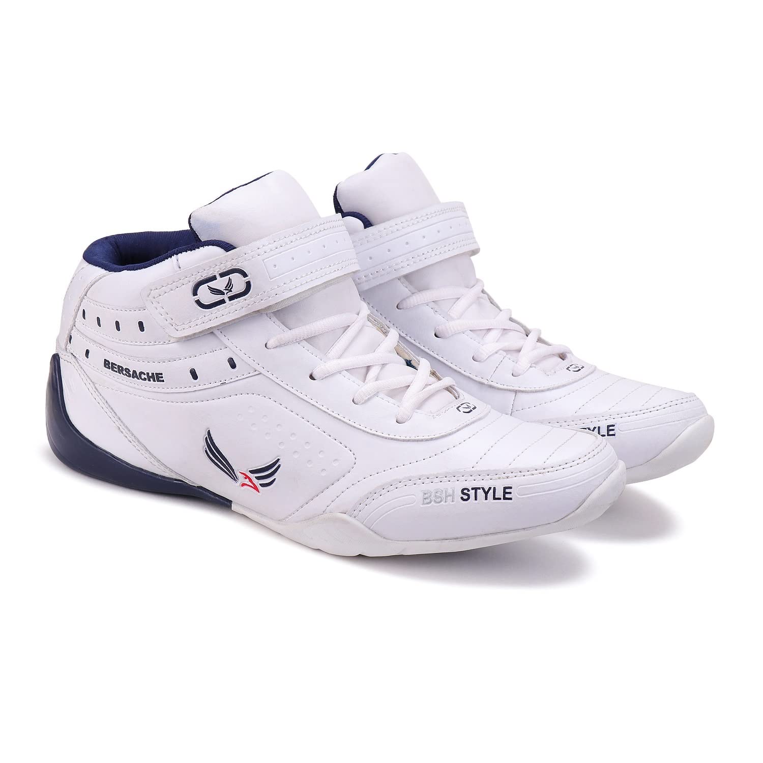 BERSACHESports Shoes for Men |Latest Stylish Sports Shoes for Men |Lace-Up Lightweight White Shoes for Running, Walking, Gym,Trekking and Hiking Shoes for Men