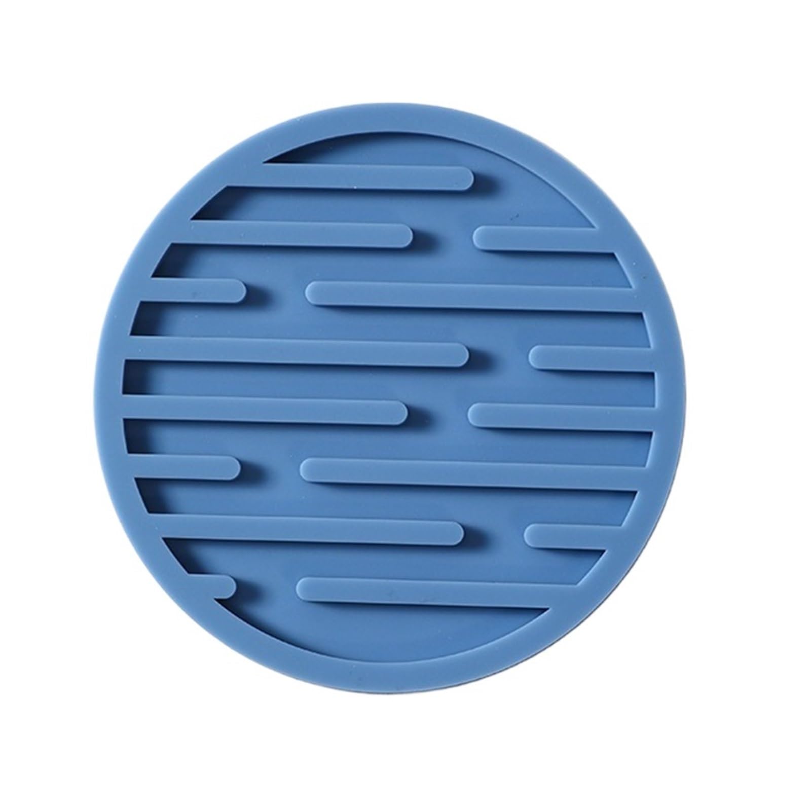 1pc 3.9 Inch Silicone Coaster Round Heat Resistant Rubber Tea Cup Mat Drink Coffee Mug Glass Beverage Holder Pad Tabletop Protection(F)