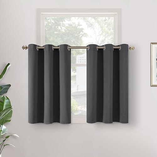 Miniatura 10 de YoungsTex Cortinas opacas para dormitorio, con aislamiento térmico y ojales, cortinas de oscurecimiento y reducción de ruido para sala de estar, 2