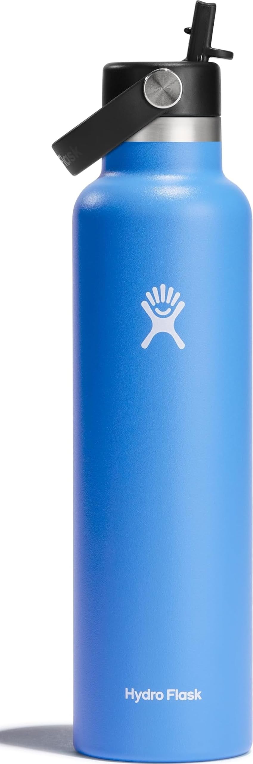 Hydro Flask Water Bottle - Insulated Stainless Steel - Straw Lid, Non Spill, Leakproof 24 Oz Cascade Blue