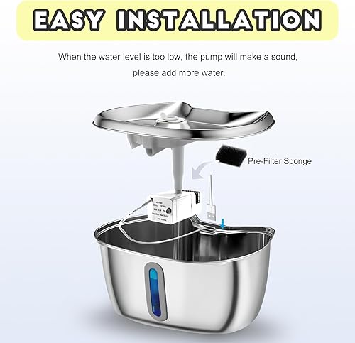 Miniatura 5 de Bomba de fuente de agua para gatos, bomba de repuesto ultra silenciosa de larga vida útil para Bestcosy 3.2L dispensador de bebidas para mascotas