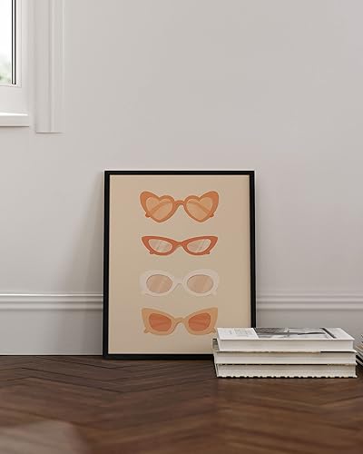 Miniatura 5 de HAUS AND HUES Arte de gafas de sol Decoración de pared estética de durazno Decoración bohemia de habitación para dormitorio Póster de pared de