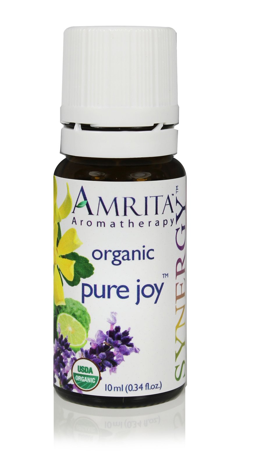 Pure Joy Synergy Essential Oil Blend - USDA Certified Organic Essential Oil Blend of Bergamot, Ylang ylang Extra, Lavender Extra, & Pink Grapefruit - Pure & Undiluted -Size: 10MLUSDA Organic