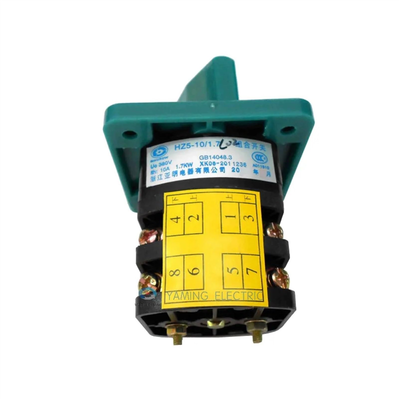 HZ5-10/1.7 L02 Commutatore rotativo 2 posizioni 0-1 selettore on-off Commutatore rotativo a camme con commutazione 10A a 2 fasi serie HZ5
