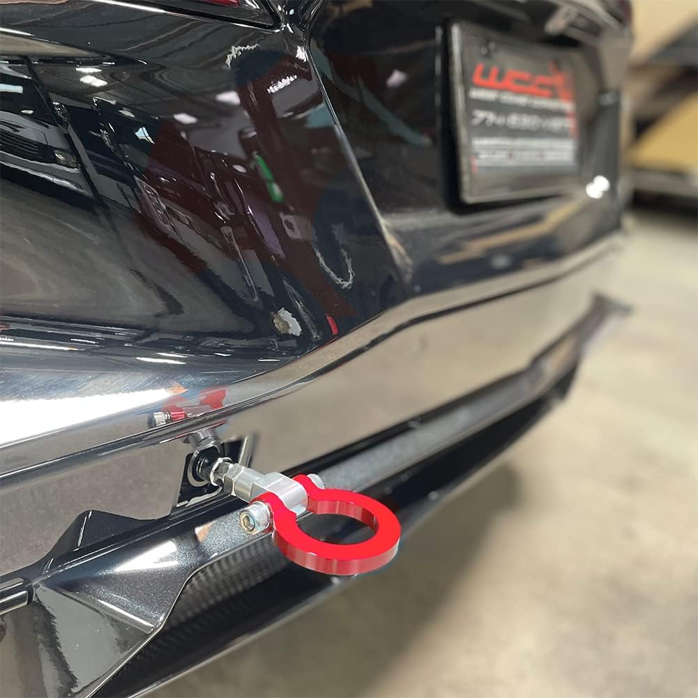 SR1 Performance C7 & C8 Corvette Premium Tow Hook for 2014-2026 Corvettes - High Strength Stainless Steel for Racing/Towing/Trailering (Front & Rear, Red)