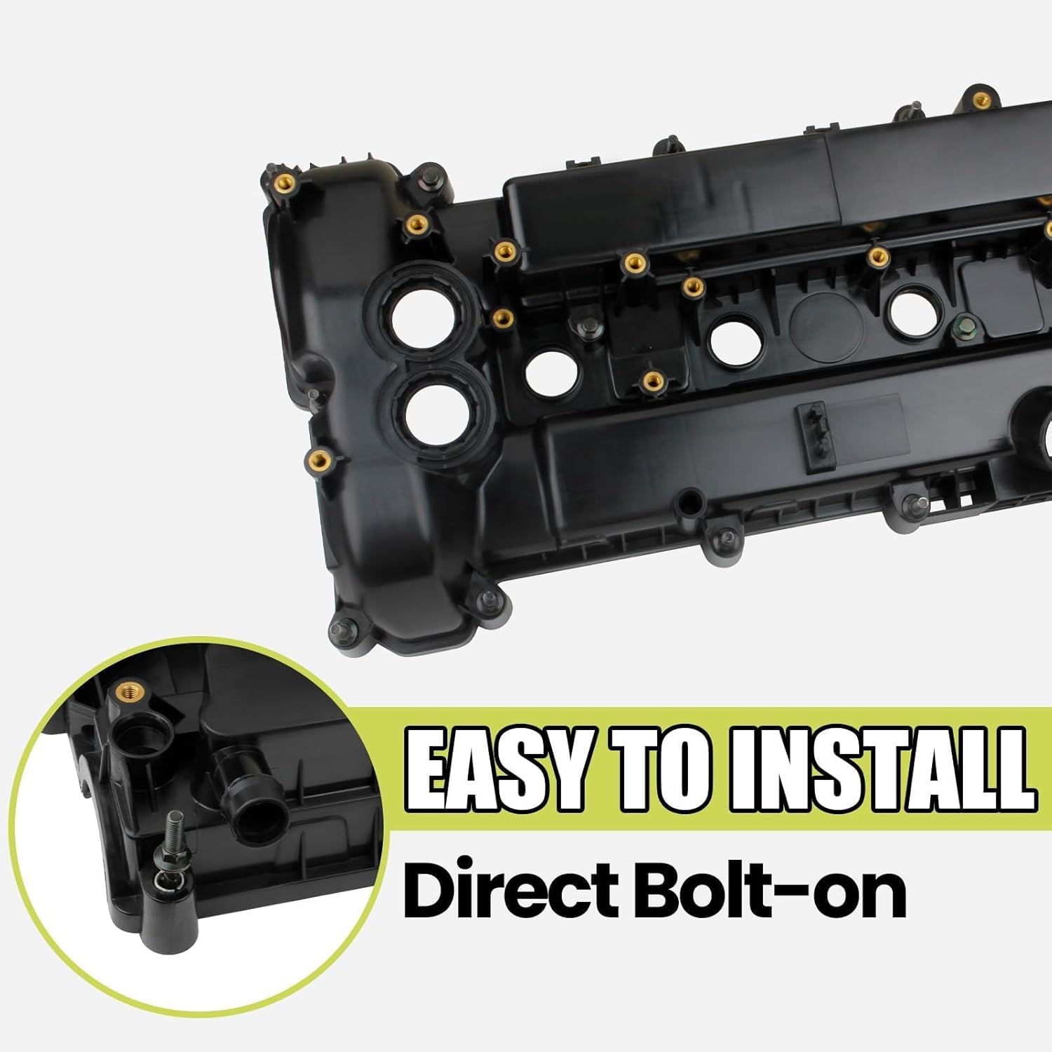 Valve Cover Compatible with Ford Edge Escape Explorer Focus Fusion Special Taurus Lincoln MKC MKZ 2.0L 2.3L 2012-2018 Replace CJ5Z-6582-A CJ5Z6582A
