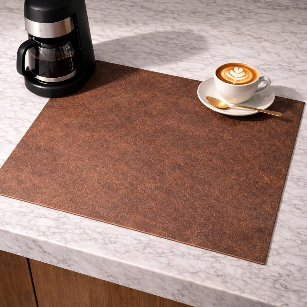 Urban Nest Dish Drying Mat, Super Absorbent Diatomite Kitchen Counter Mat, Non-Slip Coffee Machine & Sink Drying Pad (Coffee Brown, 40 × 60 cm)