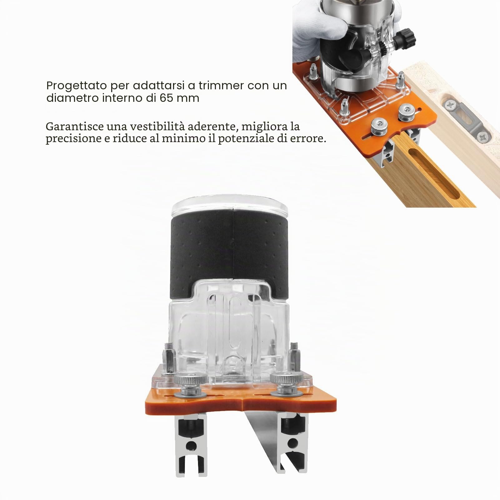 Pyhodi Base per Fresatrice per Legno 2 in 1 con Staffa Compatta per Scanalatura, Base Scanalata, Guida per Fresatrice in Lega di Alluminio per Smussatura, Scanalatura, Taglio Curvo,