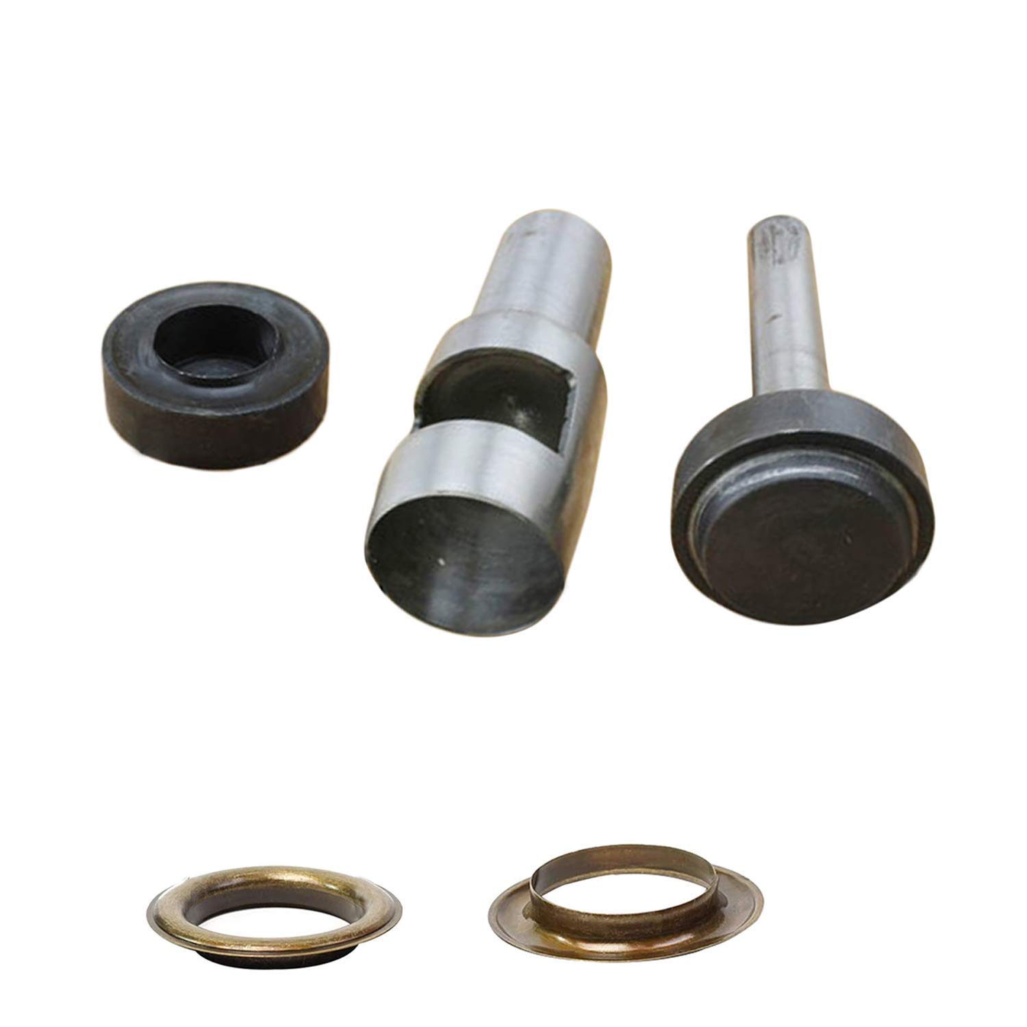 WedDecor 30mm Bronce Ojales Y Ojales Hueco Agujero Perforadora Fijación Mano Herramienta Set para Bricolaje Proyectos de Manualidades, Artesanía en Piel, Vinilo Banderas,Piscina Cubiertas,10pcs