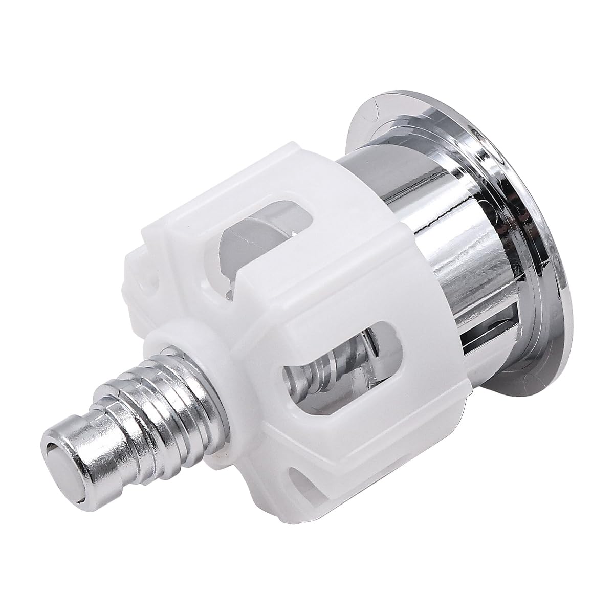 POFET Reemplazo de botón pulsador para Inodoro, botón de Drenaje Doble Redondo, Adecuado para Aberturas de 33mm a 49mm