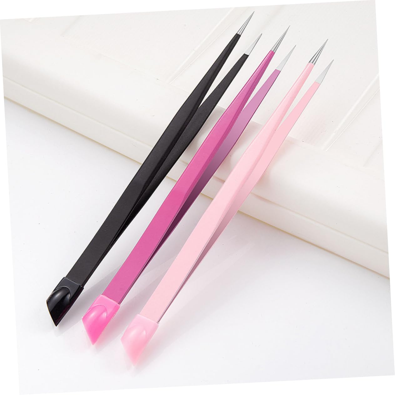 VALICLUD 5 set Pinze Multiuso Ms Per Donna Sopracciglia Bellezza Unghie Pinzette Artigianali Da Donna Pinzette A Punta Pinzette Per Fusione Di Perline Pinzette Per Ciglia 3 pezzi*5