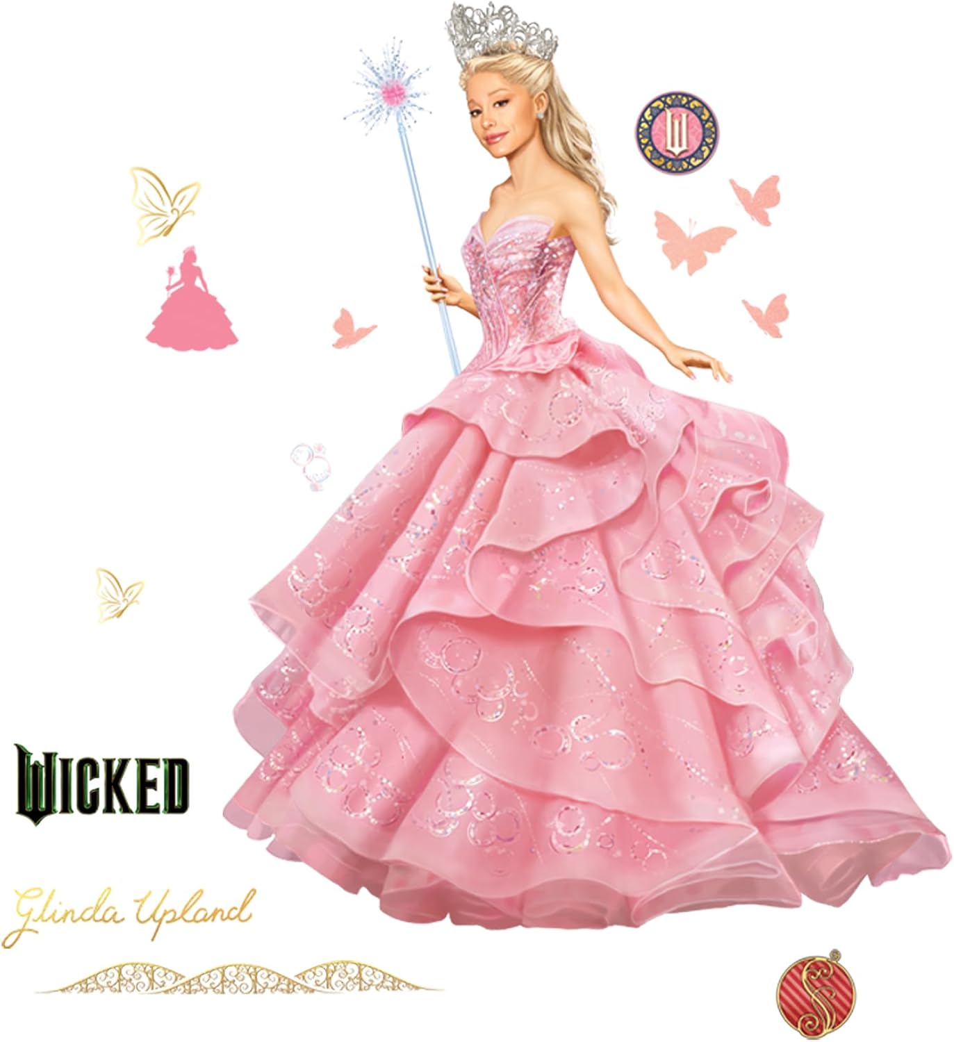 RoomMates Wicked Glinda Pink Wall Decals, RMK5571GM