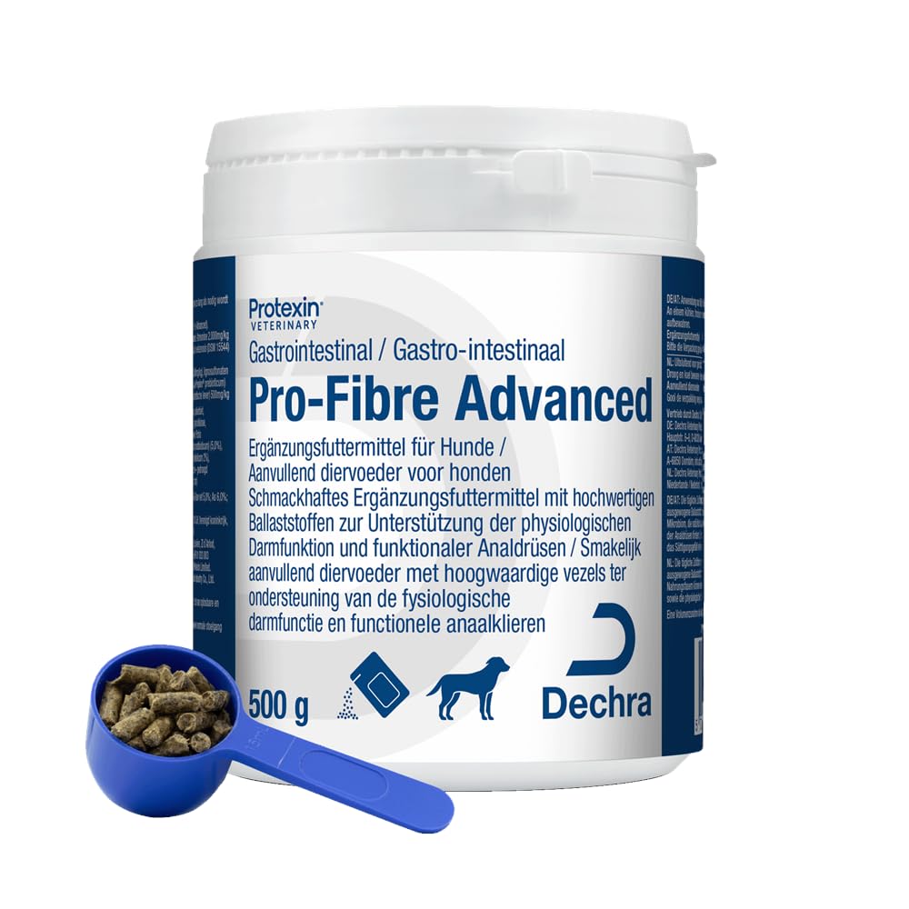 Dechra Protexin Pro-Fibre Advanced | Pack Double | 2 x 500 g | Aliment complémentaire pour Chiens | avec prébiotiques, probiotiques & Fibres | pour Soutenir la Digestion