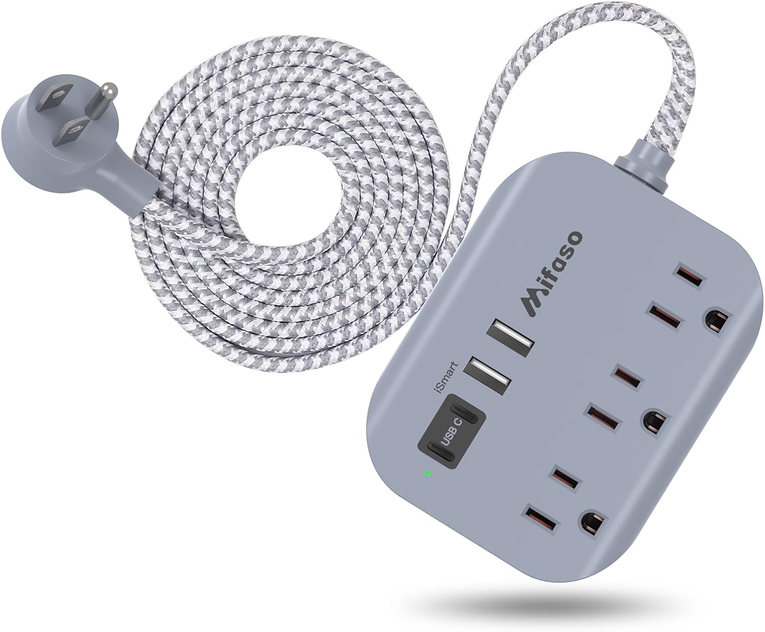 Travel Essentials - 3Ft Power Strip with USB, Compact Flat Plug Extension Cord with 3 Outlets 4 USB Ports, Non Surge Cruise Must Haves, Cruise Ship Essentials, Dorm Room, Apartment Essentials thumbnail