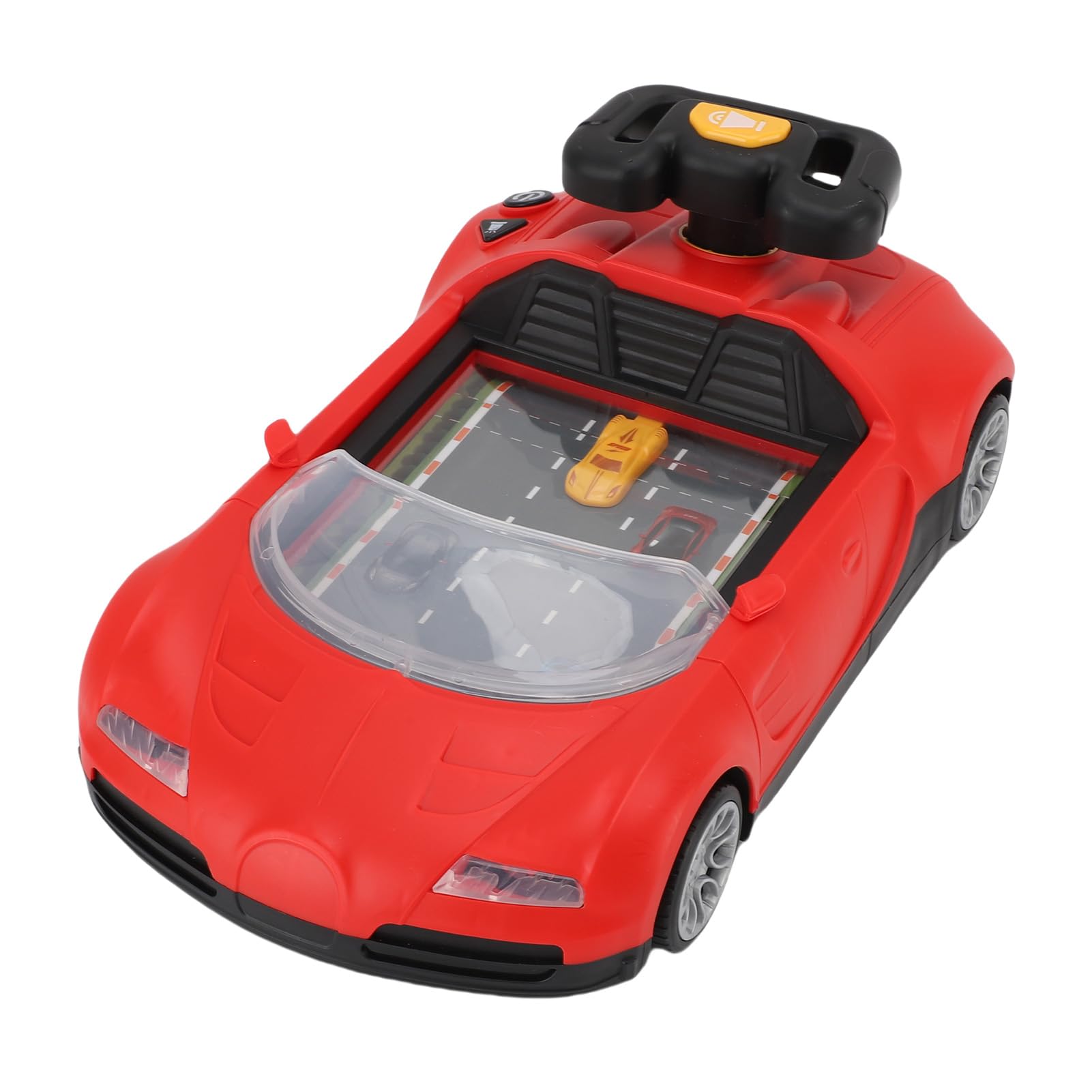 Volante Musical De Juguete Para Niños – Juego De Carreras Con Sonidos Y Luces, Simulación De Conducción (Rojo)