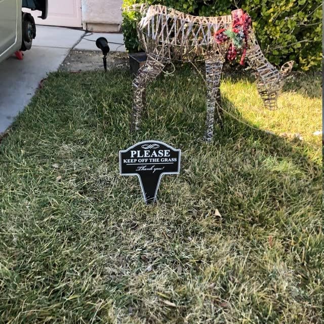 Please Keep Off The Grass Aluminum Yard Sign 10x14