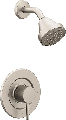 Vista 13 de Moen Align Oro Cepillado Posi-Temp Kit de Grifo de Ducha Moderno con Equilibrio de Presión y Rendimiento Ecológico, Válvula Requerida, T2192EPBG