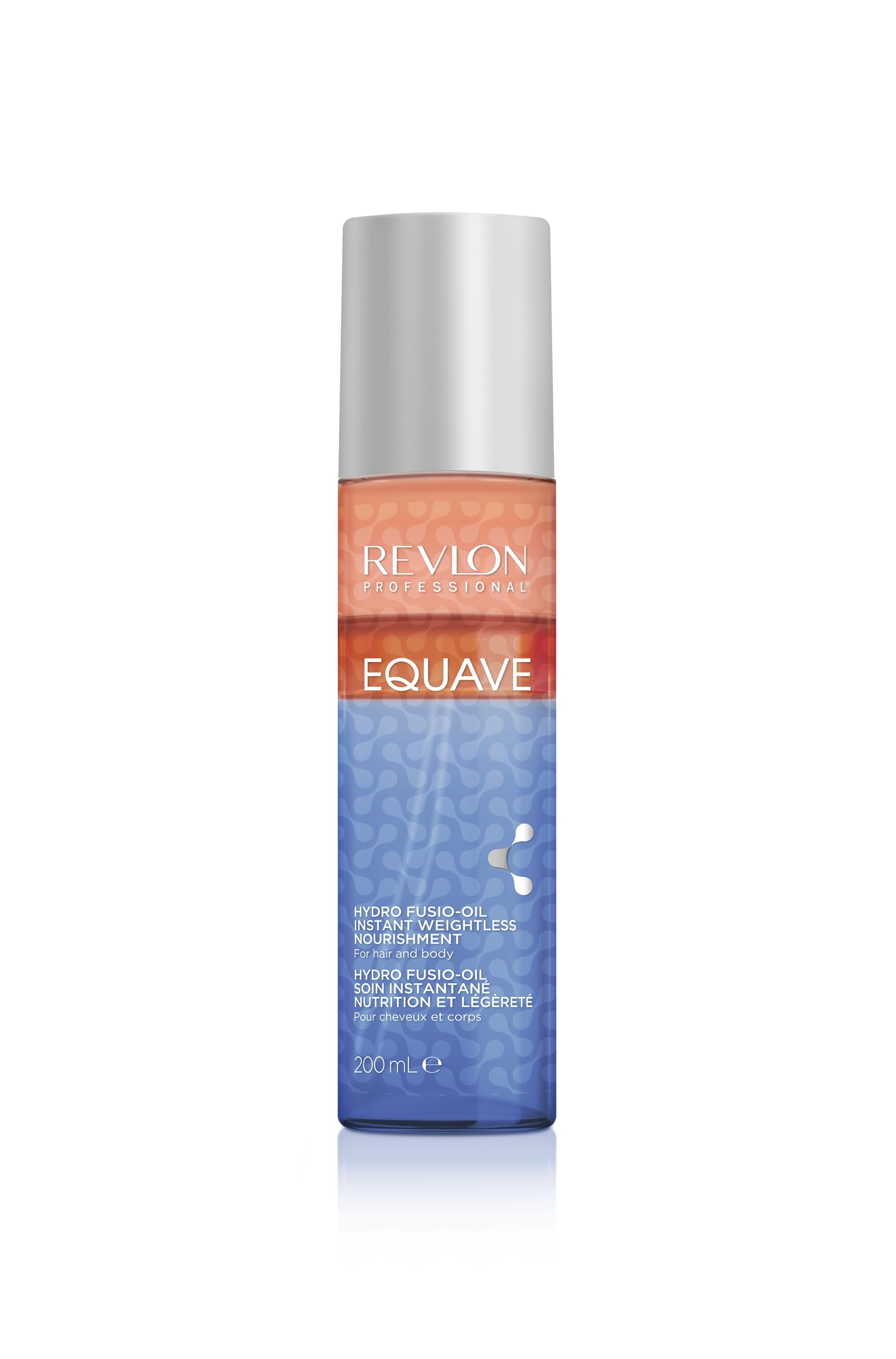 REVLON PROFESSIONAL EQUAVE Hydro Fusio-Oil, 200 ml, 3-Phasen Leave in Conditioner, schwerelose Pflege für Haar und Körper, Feuchtigkeit & Geschmeidigkeit für Haut und Haare, vegan