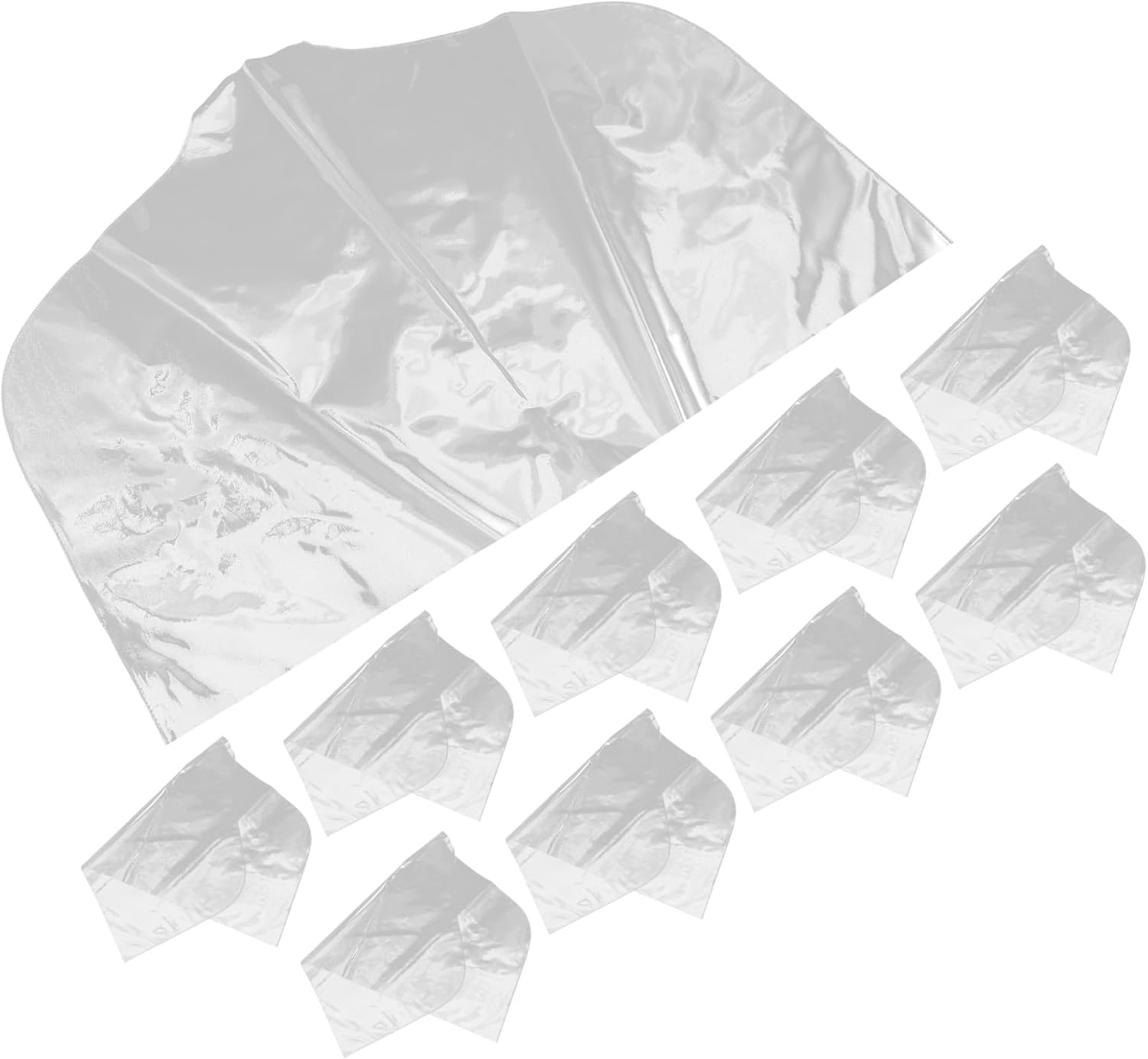 ULTECHNOVO 10Pcs Clear Garment Shoulder Covers Dust Covers with Reinforced Hanger Opening Portable and Wrinkle Resistant for Home Closet Storage Suitable for Suits and Jackets