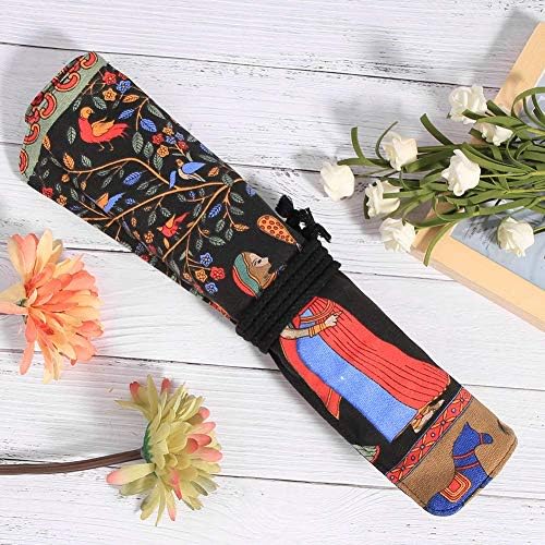 Jadeshay Pencils Organizer 20-Holes Pencil Roll Wrap Waterproof Oil Painting Brush Storage Case Art Supplies,NO Pencils