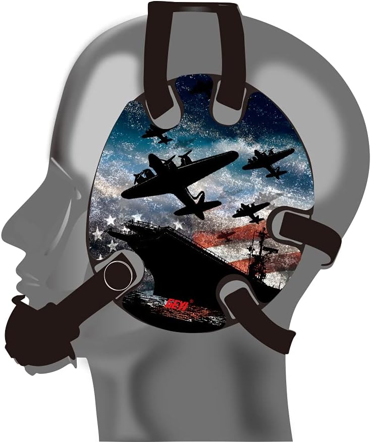 Wrestling Headgear with US Army Stickers (Black, Adult)