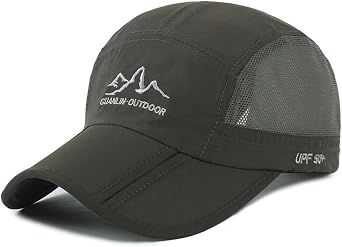 Unisex Baseball Cap Foldable Adjustable Baseball Hat Lightweight Quick Drying Outdoor Sport Running Cap