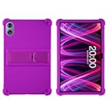 INSOLKIDON Compatible for QDDQ TAB9/JJGJ TAB9/SVITOO P108 Tablet 12 inch 2025 Case, Full Coverage Ultra Slim Adjustable Stand Silicone Shockproof Lightweight Protective Cover Case (Purple)