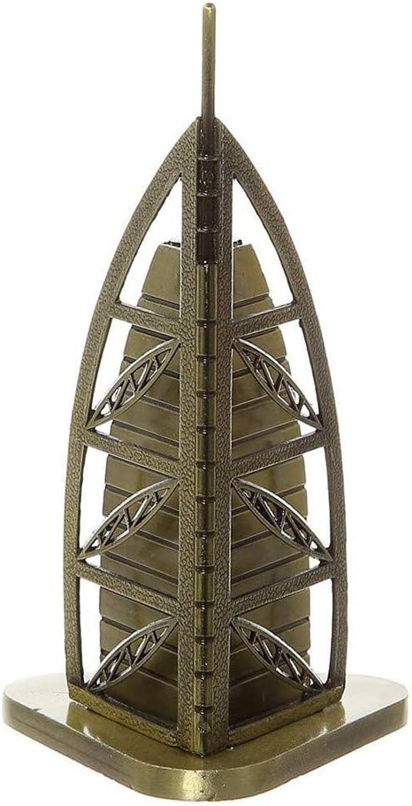 PROW® Bronze Dubai Burj Khalifa Metal Figurine Statue Building Replica Architecture Model Dubai Home Ornament Decor Souvenir Gifts, 6.3 Inch (16cm)