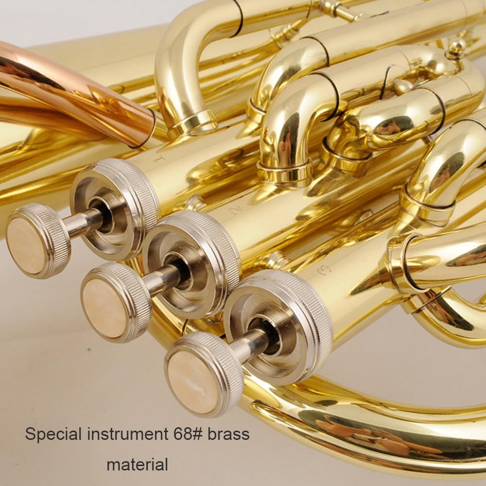 Messing-Euphonium, Euphonium B-Dur mit DREI vertikalen Tasten, Tenor-Horn, Tuba-Instrument mit Tragetasche und Mundstück