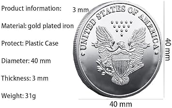 10 Pack President Coin 2025 Coin Collectors - 45-47 President Coin - Protective Case Included, Commemorative Coins, Gold Plated Coin, Collectible Gift(Silver)