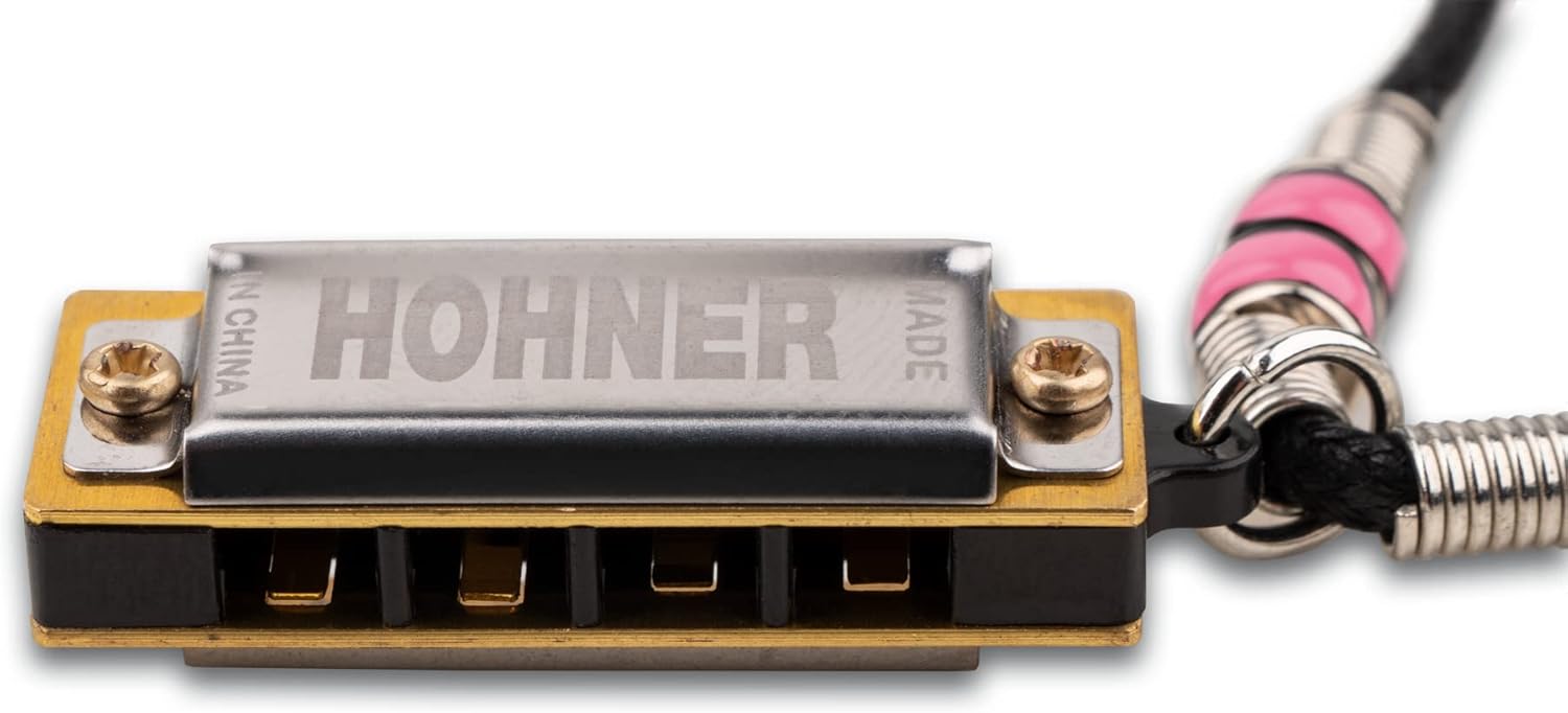 HOHNER Mini Harmonica Necklace Pink