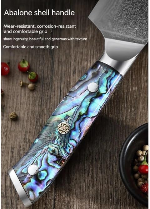 7 PCS Sharp Kitchen Knives Chefs Cleaver Santoku Utility Paring Slicing Nakiri Boning 10Cr15MoV Damascus Steel Knife Cooking Tools