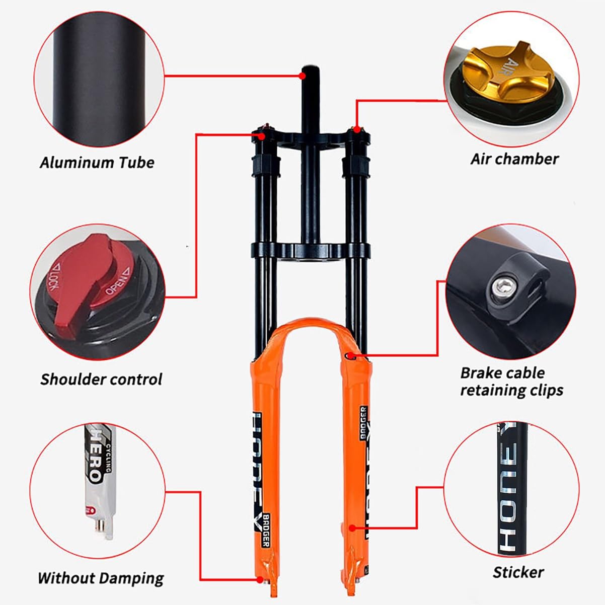 MTB ダブルショルダー サスペンションフォーク 27.5/26インチ Amazon.co.jp: 26/27.5/29インチ マウンテンバイク用サスペンション