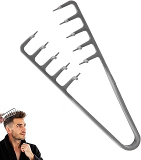Texture Combs,Texturizing Styling Comb,Wide & Fine-Tooth Volumizing Hair Styling Tool, Anti-Frizz Fluffy Hairbrush Barber Magic Comb for Men and Women (Grey)