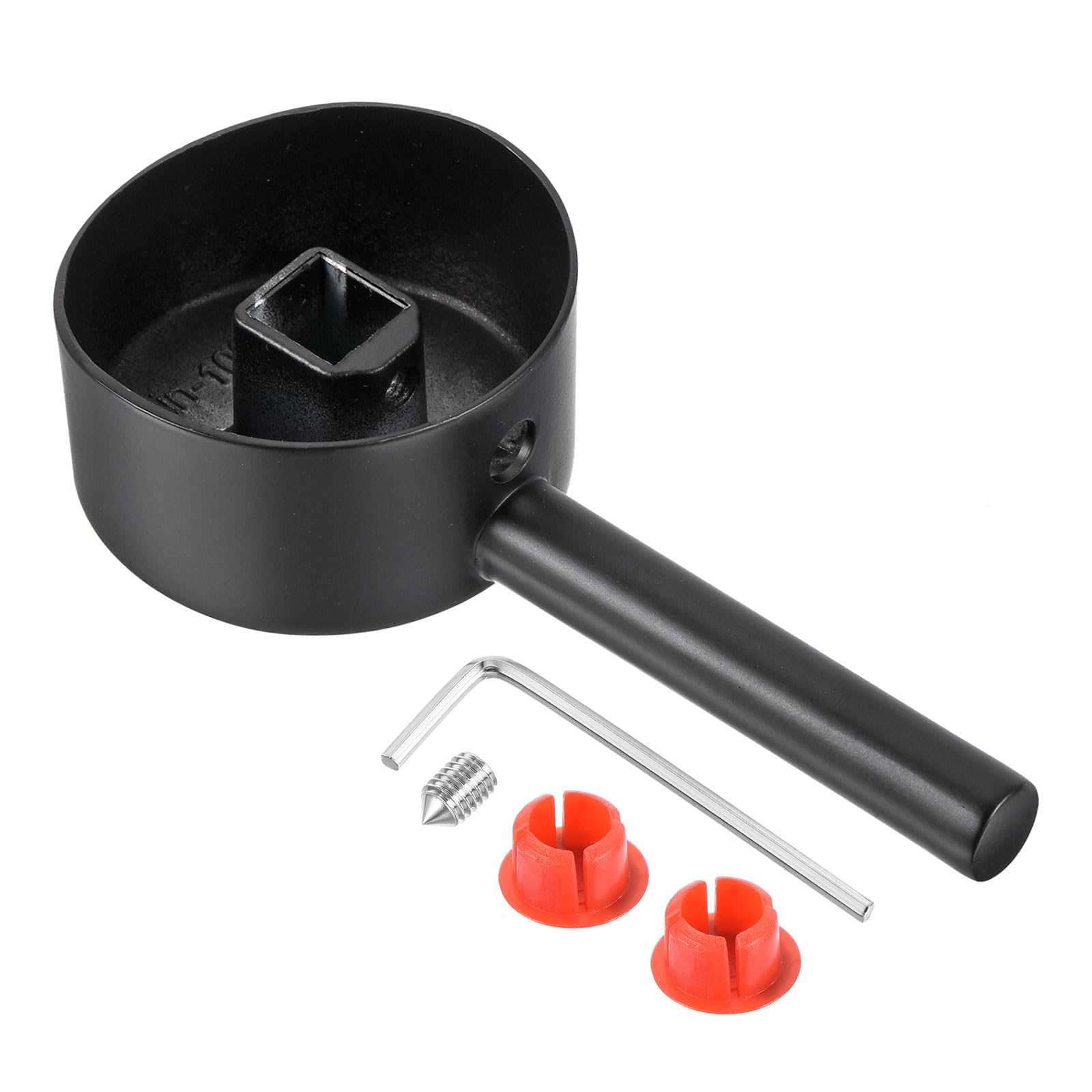 uxcell Poignée de robinet à levier unique pour cartouche de 40 mm, poignée de robinet de rechange en alliage de zinc pour cuisine, salle de bain, douche, 10,9 x 4,6 cm, noir
