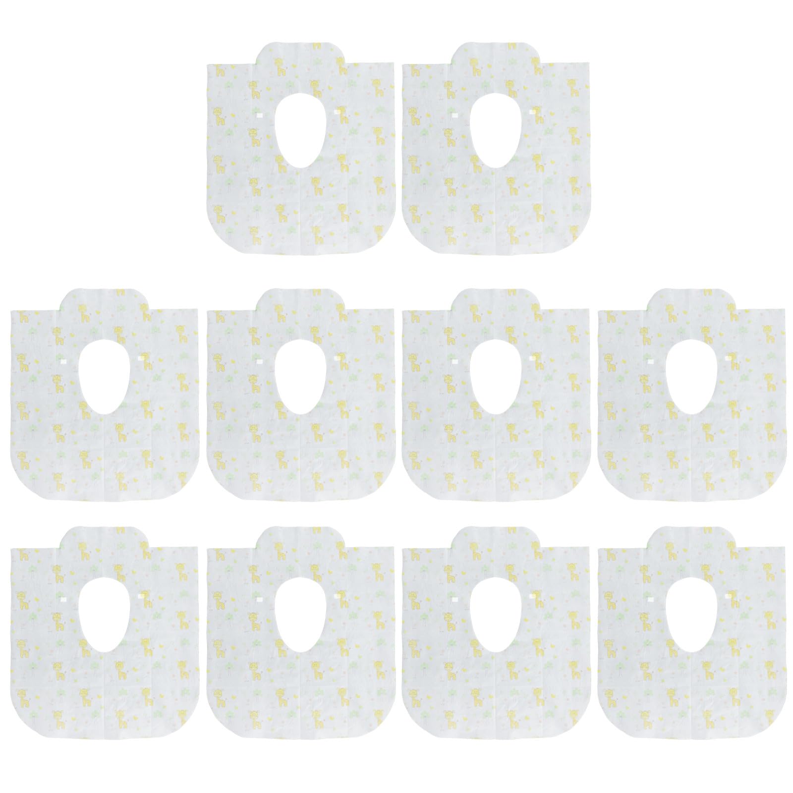 Funda de asiento de inodoro desechable portátil de papel para WC público, pack de 10 unidades