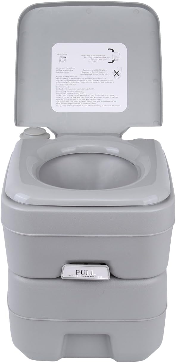 MuGuang Camping Toilet 20L Deluxe Travel Portable Toilet for Motorhome Caravan