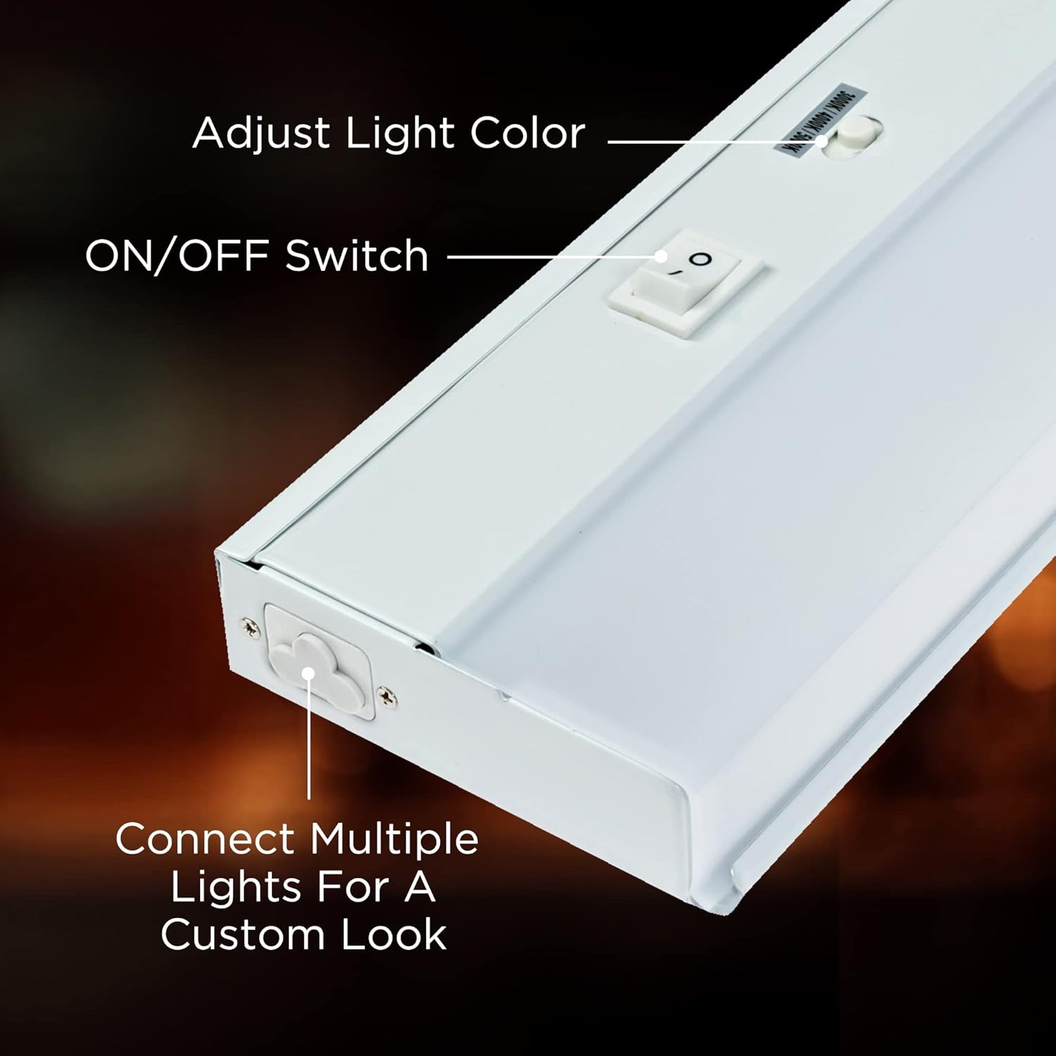 Ciata 12 in. LED Under Cabinet Lighting, Kitchen Cabinet Lighting, Hardwire/Plugin (Plugin Wire Sold Separately), Dimmable Under Counter Lights, 3 Color Settings, Linkable Under-Counter Light Fixture