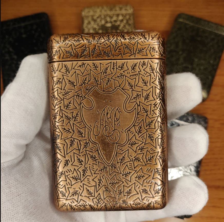 Image of Peaky Blinders Cigarette Case Retro Metal Portable 16 Cigarettes Box (Copper)